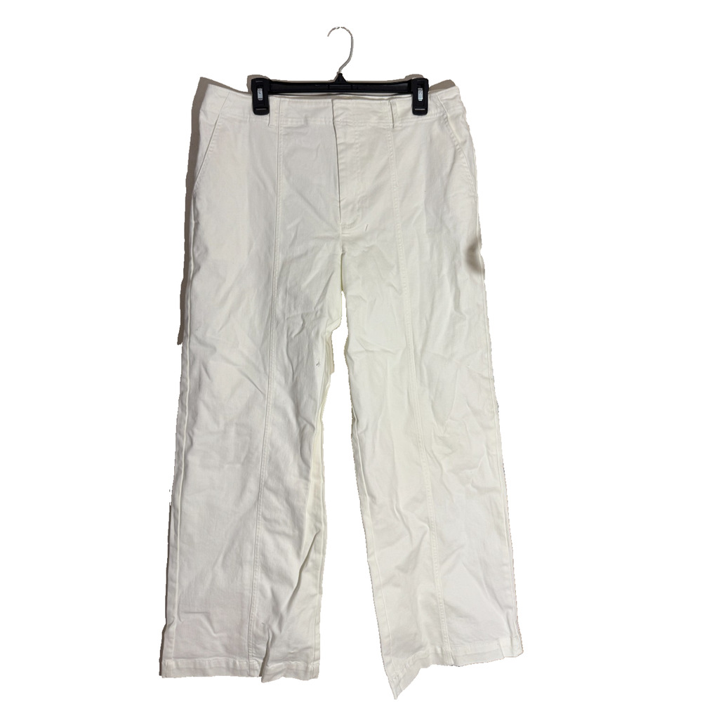 Universal Thread Women’s High Rise Wide Leg Pants 14 White Casual Relaxed NWT